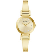 Bulova Women's Marc Anthony Modern Champagne Dial Stainless Steel Bangle Watch
