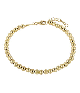 Casablanca Yellow Gold Plated Beaded Bracelet 4mm