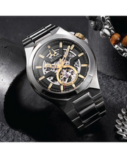 Bulova Men's Maquina Auto Stainless Steel Black Watch