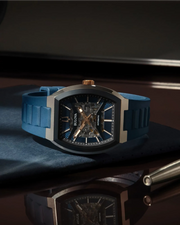 Bulova Men's Blue Dial HNBR Rubber Maquina 98A318 Watch