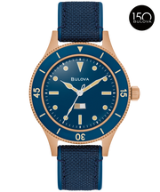 Bulova Men's Blue Dial CORDURA® + HNBR Strap MIL SHIPS Watch 98A325