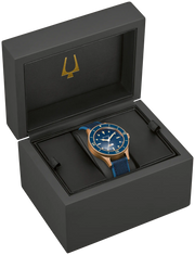 Bulova Men's Blue Dial CORDURA® + HNBR Strap MIL SHIPS Watch 98A325