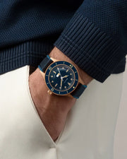 Bulova Men's Blue Dial CORDURA® + HNBR Strap MIL SHIPS Watch 98A325