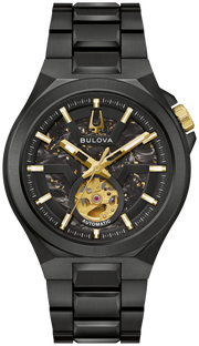 Bulova Men's Maquina Auto Black Stainless Steel Watch