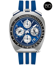 Bulova Men's Shelby Racer Blue Rubber Watch