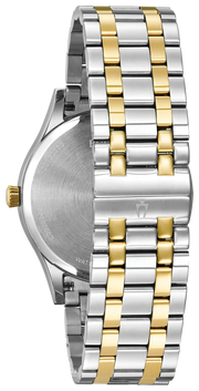 Bulova Men's Bulova Classic Men's Diamond Gold Two-Tone Blue Dial Watch