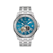 Bulova Men's Marc Anthony Marine Star Stainless Steel Light Blue Watch 98D184