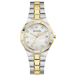 Bulova Women's Prestige Two-tone Stainless Steel White Watch