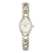 Bulova Women's Classic Two-Tone Stainless Steel White Watch