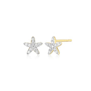 Monte Luna Gold Plated Star Fish Stud Earrings