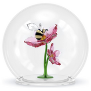 Swarovski Idyllia Glass Ball Bee And Flowers Figurine