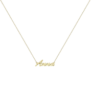 Customizable Rhodium Plated Sterling Silver Classic Name Script Necklace SN020R