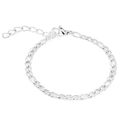 Italgem Veloria Mini Stainless Steel Polished 3MM Figaro 5+1