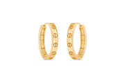 Yellow Gold Stovepipe Circle Earrings