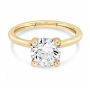 1.00CT Round Lab Grown Solitaire Diamond Engagement RIng (Available in 14KT White Gold or Yellow Gold)