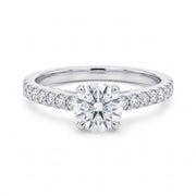 0.76CT Si2 H Natural Mined Round Diamond Engagement Ring in 14KT White Gold