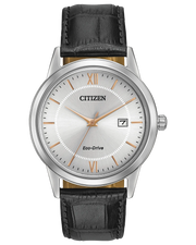 Citizen Men's Eco Corso Black Leather Watch