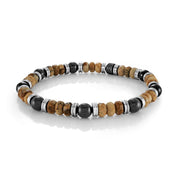 Italgem Stainless Steel Stone Black Agate 8.2