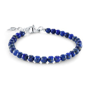 Italgem Stainless Steel 4MM Blue Lapis Lazuli Beads 6+1