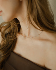 Sterling Silver Rolo Oval Beaded Chain Necklace