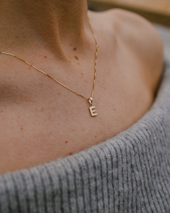 10KT Yellow Gold Initial Letter Pendant