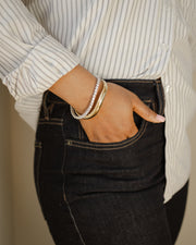 Casablanca Yellow Gold Plated Wave Bangle