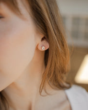 Casablanca Silver Oval Cut Stud Earrings