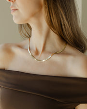 4.5mm Sterling Silver or Yellow Gold Plated Herringbone Chain