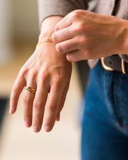 Twist Family Ring (3 Birthstones, Available in Sterling Silver, White Gold or Yellow Gold)