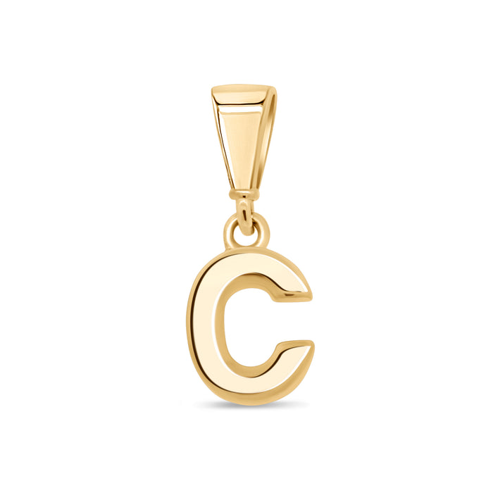 10KT Yellow Gold Initial Letter Pendant