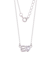 Casablanca Initial Heart Sterling Silver Necklace