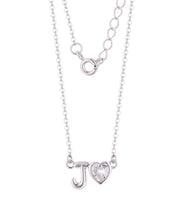 Casablanca Initial Heart Sterling Silver Necklace