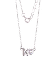 Casablanca Initial Heart Sterling Silver Necklace