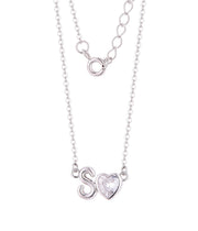 Casablanca Initial Heart Sterling Silver Necklace