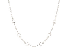 Casablanca Sterling Silver Horse Bit Chain Necklace