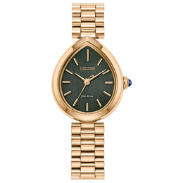 Citizen Women's Eco L Rainell Stainless Steel Rose Gold Tone Watch