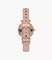 Fossil Carlie Mini Three-Hand Blush Leather Watch