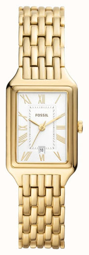 Fossil Women's Raquel Yellow Gold Tone White Dial Watch