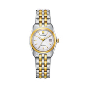 Citizen Women's Corso Eco Two-tone Stainless Steel White Watch