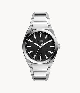 Everett Three-Hand Date Stainless Steel Watch