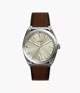 Fossil Everett Brown Leather Men's Watch