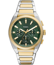 Fossil Men's Everett Two-tone Stainless Steel Green Watch