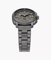 Fossil Machine Chronograph Smoke Stainless Steel Men's Watch - FS6160