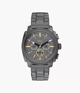 Fossil Machine Chronograph Smoke Stainless Steel Men's Watch - FS6160
