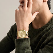 Fossil Men's Minimalist Yellow Gold Tone Watch