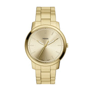 Fossil Men's Minimalist Yellow Gold Tone Watch