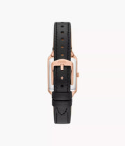 Raquel Three-Hand Date Black LiteHideÃ¢â€žÂ¢ Women's Leather Watch