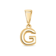10KT Yellow Gold Initial Letter Pendant