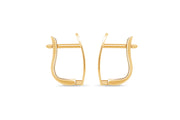 Yellow Gold Polished Leverback Earrings