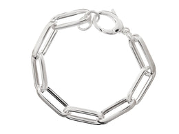 Casablanca Sterling Silver Oval Link Bracelet